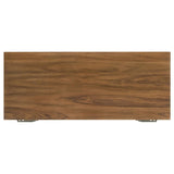 Berhalter 6-Drawer Double Pedestal File Computer Desk | Brown | Walnut / Black | 801596