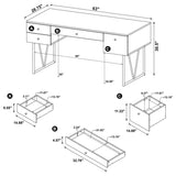 Analiese 63-inch 4-drawer Writing Desk Mango | Brown | Mango | 801851