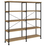 Analiese 63-inch 4-shelf Double Bookshelf Mango | Brown | Mango | 801853