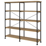 Analiese 63-inch 4-shelf Double Bookshelf Mango | Brown | Mango | 801853