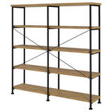 Analiese 63-inch 4-shelf Double Bookshelf Mango | Brown | Mango | 801853