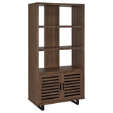 Maddox 71-inch 3-shelf Cabinet Bookcase Walnut | King | Brown | Walnut | 801863
