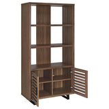 Maddox 71-inch 3-shelf Cabinet Bookcase Walnut | King | Brown | Walnut | 801863