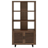 Maddox 71-inch 3-shelf Cabinet Bookcase Walnut | King | Brown | Walnut | 801863