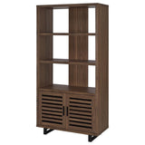 Maddox 71-inch 3-shelf Cabinet Bookcase Walnut | King | Brown | Walnut | 801863