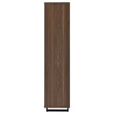 Maddox 71-inch 3-shelf Cabinet Bookcase Walnut | King | Brown | Walnut | 801863