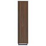 Maddox 71-inch 3-shelf Cabinet Bookcase Walnut | King | Brown | Walnut | 801863