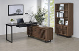 Maddox 71-inch 3-shelf Cabinet Bookcase Walnut | King | Brown | Walnut | 801863