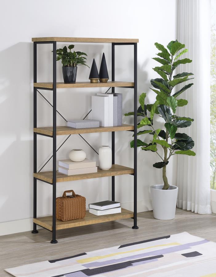 Analiese 63-inch 4-shelf Bookshelf Mango