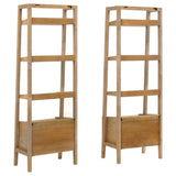 Fabian 2-piece 4-shelf Bookshelf with Drawer Distressed Light Brown | Brown | Distressed Light Brown | 802043