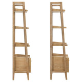 Fabian 2-piece 4-shelf Bookshelf with Drawer Distressed Light Brown | Brown | Distressed Light Brown | 802043