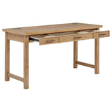 Vermes 55-inch 3-drawer Writing Desk with Power Outlet Light Ash | Brown | Light Ash | 802061