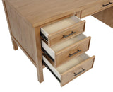 Vermes 66-inch 7-drawer Computer Desk with Power Outlet Light Ash | Full | Brown | Light Ash | 802062