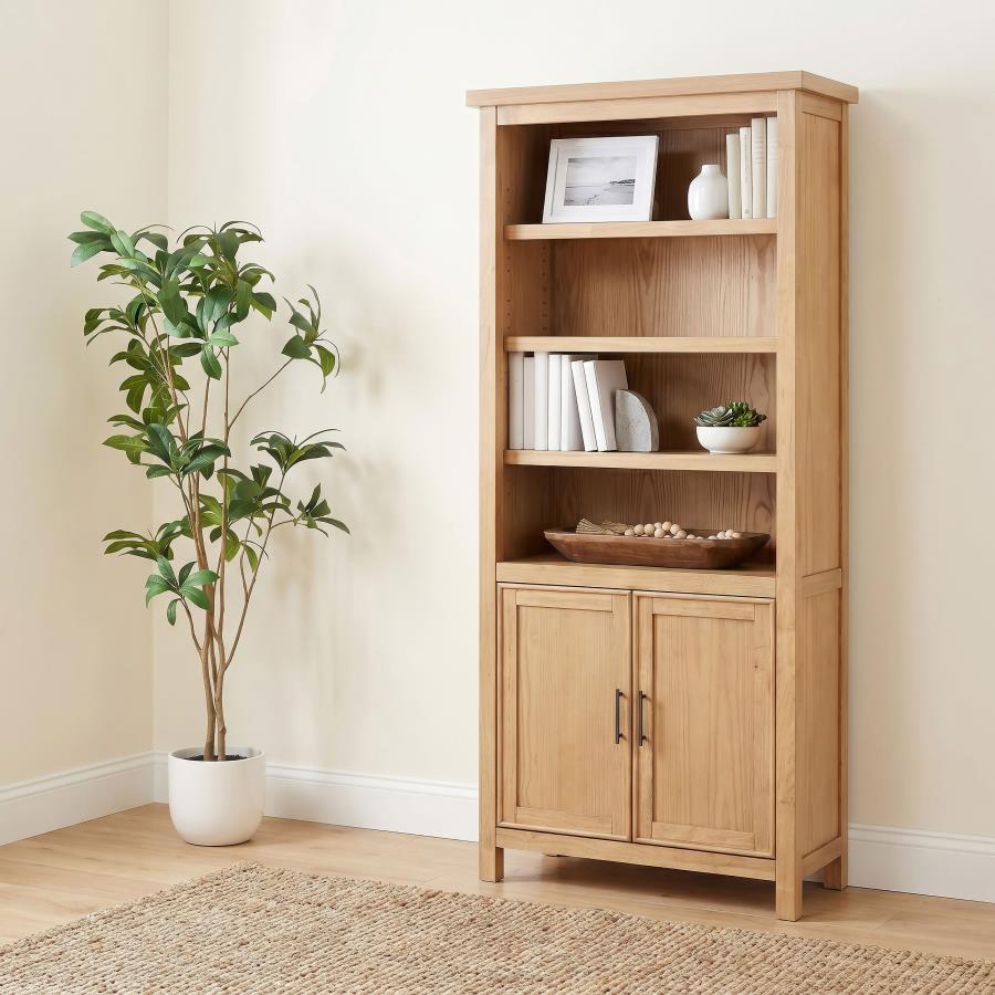 Vermes 72-inch 2-door Home Office Cabinet Bookcase Light Ash | Beige | Light Ash | 802063
