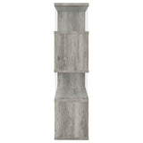 Emelle 63-inch 4-shelf Glass Panel Bookshelf Grey Driftwood | Grey | Grey Driftwood | 802340