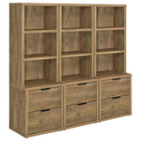 Westpark 3-piece Wall Unit Bookcase Set with USB Mango | King | Brown | Mango | 802693-S3