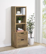Westpark 3-shelf Bookcase USB and Lockable Drawer Mango | King | Brown | Mango | 802693