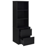 Westpark 3-piece Wall Unit Bookcase Set with USB Black | King | Black | 802703-S3