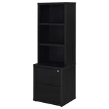 Westpark 3-piece Wall Unit Bookcase Set with USB Black | King | Black | 802703-S3