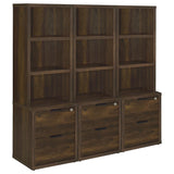 Westpark 3-piece Wall Unit Bookcase Set with USB Dark Pine | King | Brown | Dark Pine | 802713-S3