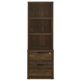 Westpark 3-shelf Bookcase USB and Lockable Drawer Dark Pine | King | Brown | Dark Pine | 802713