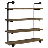 Elmcrest 39-inch 4-shelf Wall Bookshelf Rustic Oak | Brown | Rustic Oak | 804417