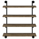 Elmcrest 39-inch 4-shelf Wall Bookshelf Rustic Oak | Brown | Rustic Oak | 804417