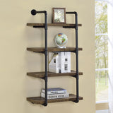 Elmcrest 24-inch 4-shelf Wall Bookshelf Rustic Oak | Brown | Rustic Oak | 804426