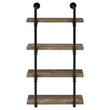 Elmcrest 24-inch 4-shelf Wall Bookshelf Rustic Oak | Brown | Rustic Oak | 804426