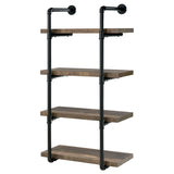 Elmcrest 24-inch 4-shelf Wall Bookshelf Rustic Oak | Brown | Rustic Oak | 804426