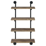 Elmcrest 24-inch 4-shelf Wall Bookshelf Rustic Oak | Brown | Rustic Oak | 804426