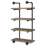 Elmcrest 24-inch 4-shelf Wall Bookshelf Rustic Oak | Brown | Rustic Oak | 804426