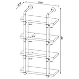 Elmcrest 24-inch 4-shelf Wall Bookshelf Rustic Oak | Brown | Rustic Oak | 804426