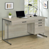 Loomis 60-inch 4-drawer Computer Desk Whitewashed Grey | Grey | White Washed Grey | 805881