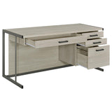 Loomis 60-inch 4-drawer Computer Desk Whitewashed Grey | Grey | White Washed Grey | 805881