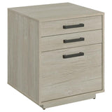 Loomis 3-drawer Home Office File Cabinet Whitewashed Grey | Grey | White Washed Grey | 805882