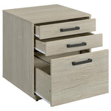 Loomis 3-drawer Home Office File Cabinet Whitewashed Grey | Grey | White Washed Grey | 805882