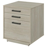Loomis 3-drawer Home Office File Cabinet Whitewashed Grey | Grey | White Washed Grey | 805882