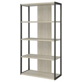 Loomis 72-inch 4-shelf Bookshelf Whitewashed Grey | Grey | White Washed Grey | 805883