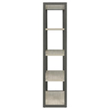 Loomis 72-inch 4-shelf Bookshelf Whitewashed Grey | Grey | White Washed Grey | 805883