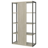 Loomis 72-inch 4-shelf Bookshelf Whitewashed Grey | Grey | White Washed Grey | 805883