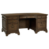 Hartshill 72-inch 7-drawer Executive Desk Burnished Oak | Brown | Burnished Oak | 881281