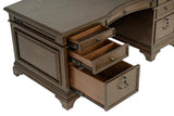 Hartshill 72-inch 7-drawer Executive Desk Burnished Oak | Brown | Burnished Oak | 881281