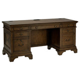 Hartshill 66-inch 5-drawer Credenza Office Desk Burnish Oak | Brown | Burnished Oak | 881282