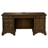 Hartshill 66-inch 5-drawer Credenza Office Desk Burnish Oak | Brown | Burnished Oak | 881282