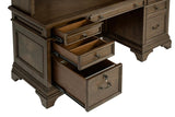 Hartshill 66-inch 5-drawer Credenza Office Desk Burnish Oak | Brown | Burnished Oak | 881282