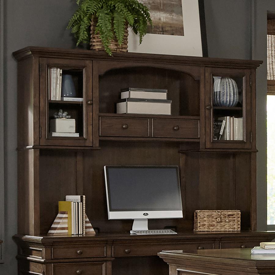 Hartshill 2-door Hutch with Shelves Burnished Oak | Brown | Burnished Oak | 881283H