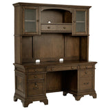 Hartshill 66-inch 5-drawer Credenza with Hutch Burnished Oak | Brown | Burnished Oak | 881283