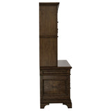 Hartshill 66-inch 5-drawer Credenza with Hutch Burnished Oak | Brown | Burnished Oak | 881283