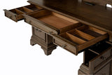 Hartshill 66-inch 5-drawer Credenza with Hutch Burnished Oak | Brown | Burnished Oak | 881283